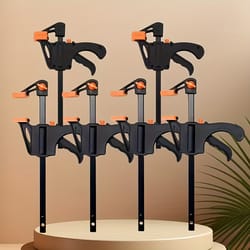 diy carpentry hand tool, heavy-duty woodworking mini f-clamp, quick ratchet bar clamp