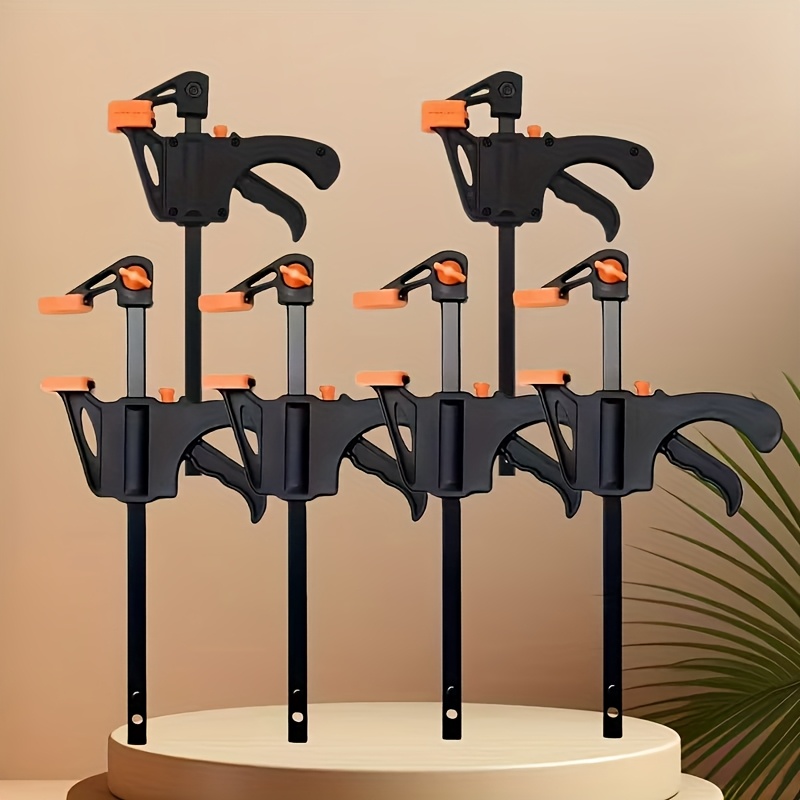 DIY Carpentry Hand Tool HeavyDuty Woodworking Mini FClamp Quick Ratchet Bar Clamp 0