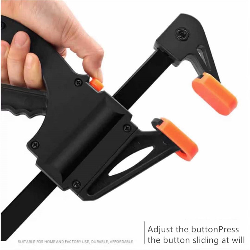 DIY Carpentry Hand Tool HeavyDuty Woodworking Mini FClamp Quick Ratchet Bar Clamp 4