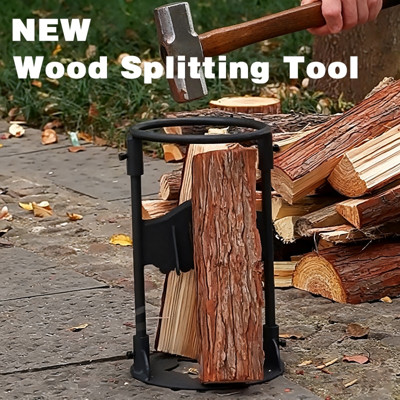 Wood Splitting Machine Outdoor, Portable Manual Wood Splitting Tool, Detachable Wood Splitting Device for Camping