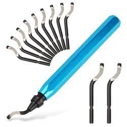 burr removal tool with high speed steel blades for metal, plastic, pvc, copper, and resin