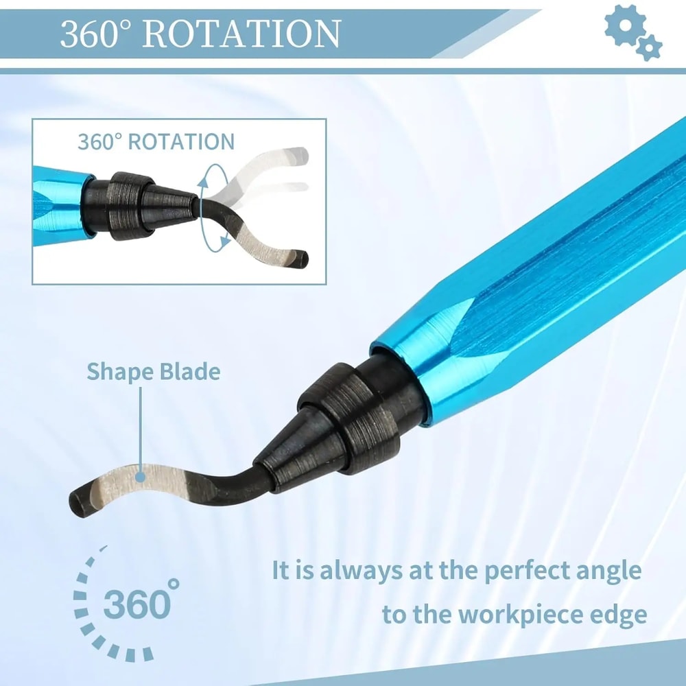 Burr Removal Tool with High Speed Steel Blades for Metal, Plastic, PVC, Copper, and Resin