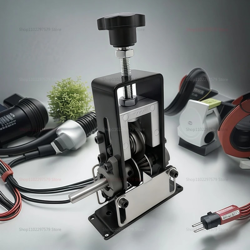 Portable Wire Stripper Tool, Manual and Drill Powered Copper Scrap Wire Cutter, Heavy Duty Electric Peeling Tool