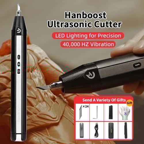 Precision Cordless Ultrasonic Cutter, Craft Tool for Acrylic, Leather, and Model Making