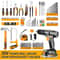 Men Cordless Drill Kit with Battery, Essential Manual Repair Tools, Basic Toolbox for Home Use