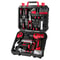 Hand Tool Kits for Women, Tool Set with Red Cordless Drill for Home Use