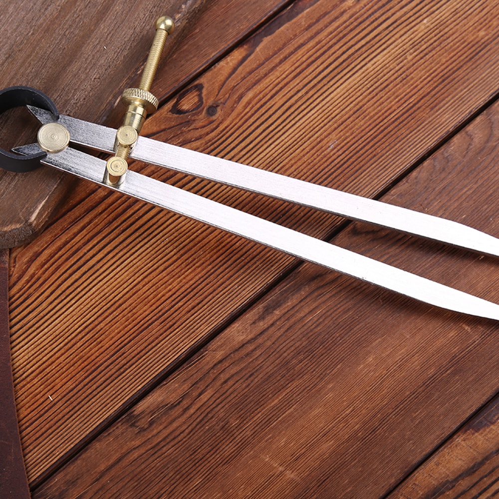 Multiple Types Adjustable Leather Spacing Gauge, Leathercraft Making Tool, Metal Edge Line Compasses Tool