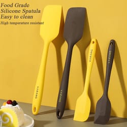 silicone spatula set, mixing tool for kitchen and baking, gadget utensils for cake cream and home use