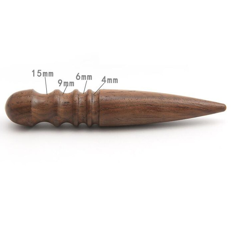 Leathercraft Sandalwood Wood Polishing Stick Edge Burnisher Tool For DIY Handmade Leather Projects 7