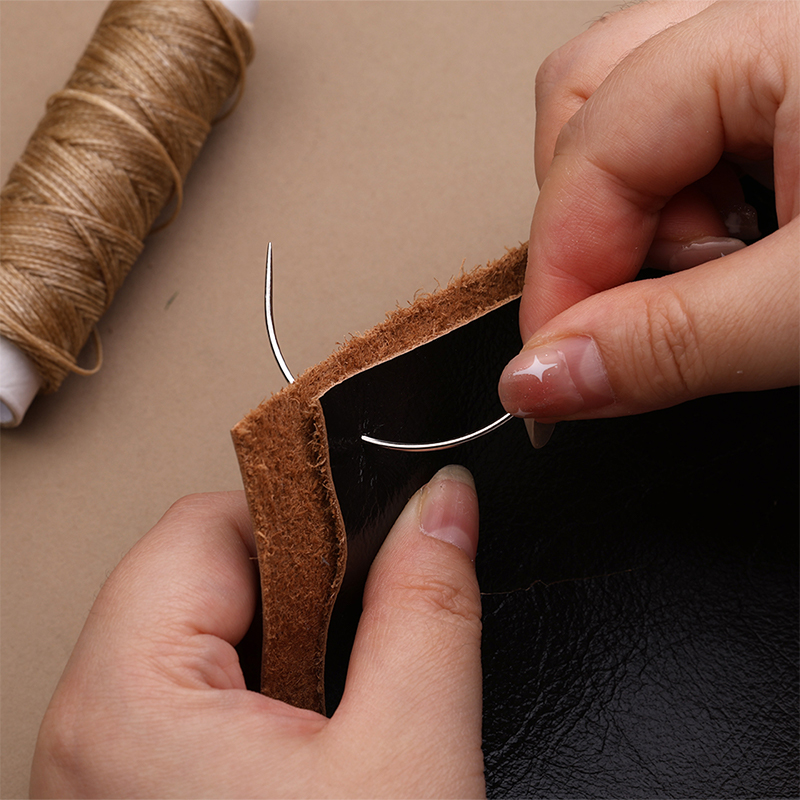 DIY Crafts Bookbinding Tools Kit with Paper Awl, Curved Needles, Wax Thread & Ruler