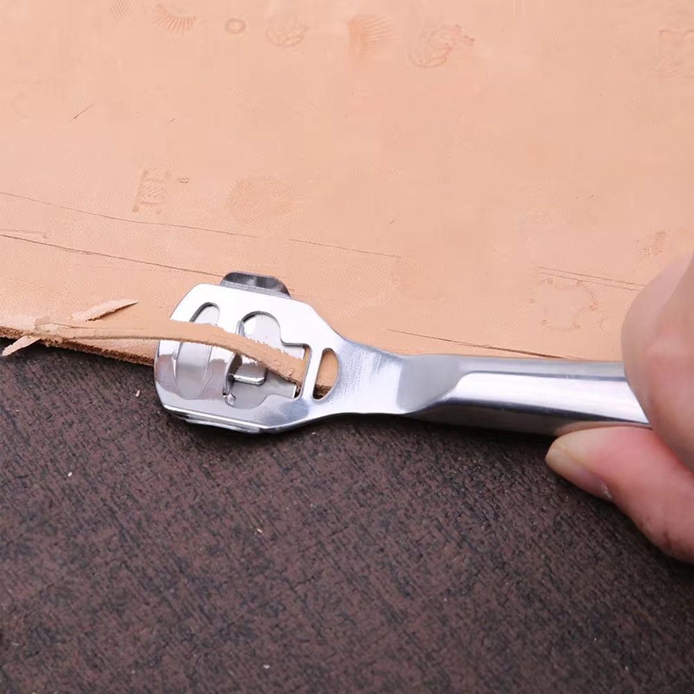 Leather Skiving Tool, Fenrry Edge Skiver Beveler, Professional Trimming Knife for Leatherwork, DIY Leather Cutter