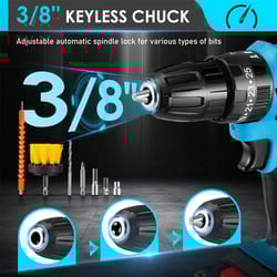 lithium battery cordless impact drill, multifunctional electric drill, rechargeable speed power tool, screwdriver