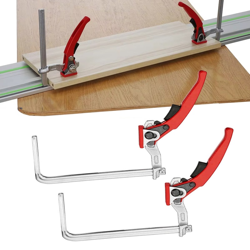 Woodworking F Clamp, Quick Guide Rail Ratchet Clamp for Guide Rail System Tools