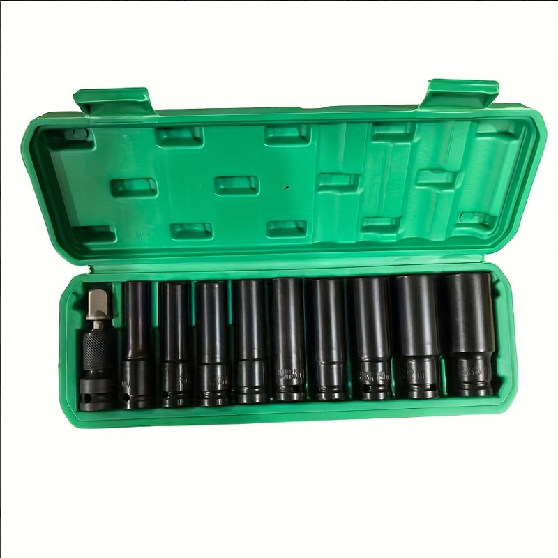 Universal Socket Drive, Deep Socket Set, Drive Metric Impact Socket Set for Pneumatic Tools