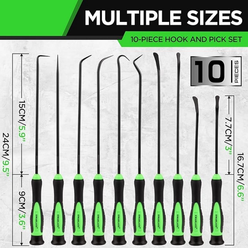 Pick Tool Set for Car Auto Oil Seal, O-Ring Gasket, SWANLAKE Hook and Pick Remover with Puller Tools