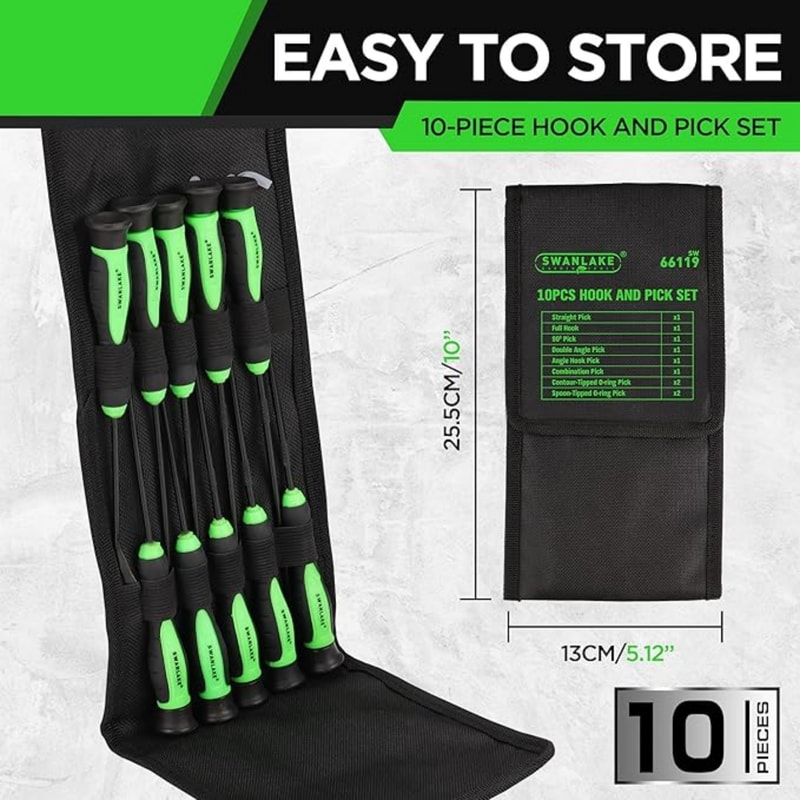 Pick Tool Set for Car Auto Oil Seal, O-Ring Gasket, SWANLAKE Hook and Pick Remover with Puller Tools