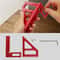 Aluminum Alloy Miter Triangle Ruler, Woodworking Square Protractor, High Precision Layout Measuring Tool for Engineers