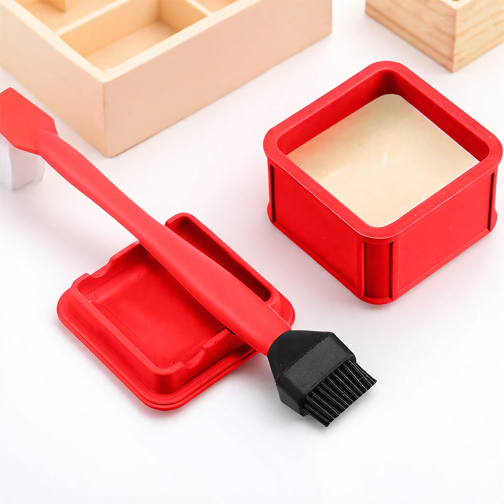 Portable DIY Silicone Glue Brush Kit for Woodworking, Sealable Lid Glue Applicator Set