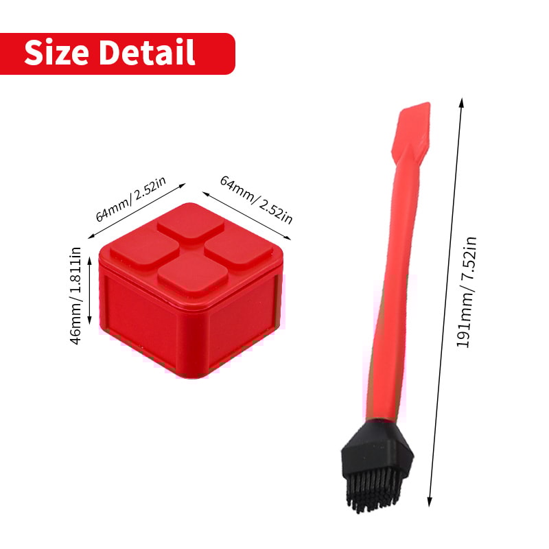 Portable DIY Silicone Glue Brush Kit for Woodworking, Sealable Lid Glue Applicator Set