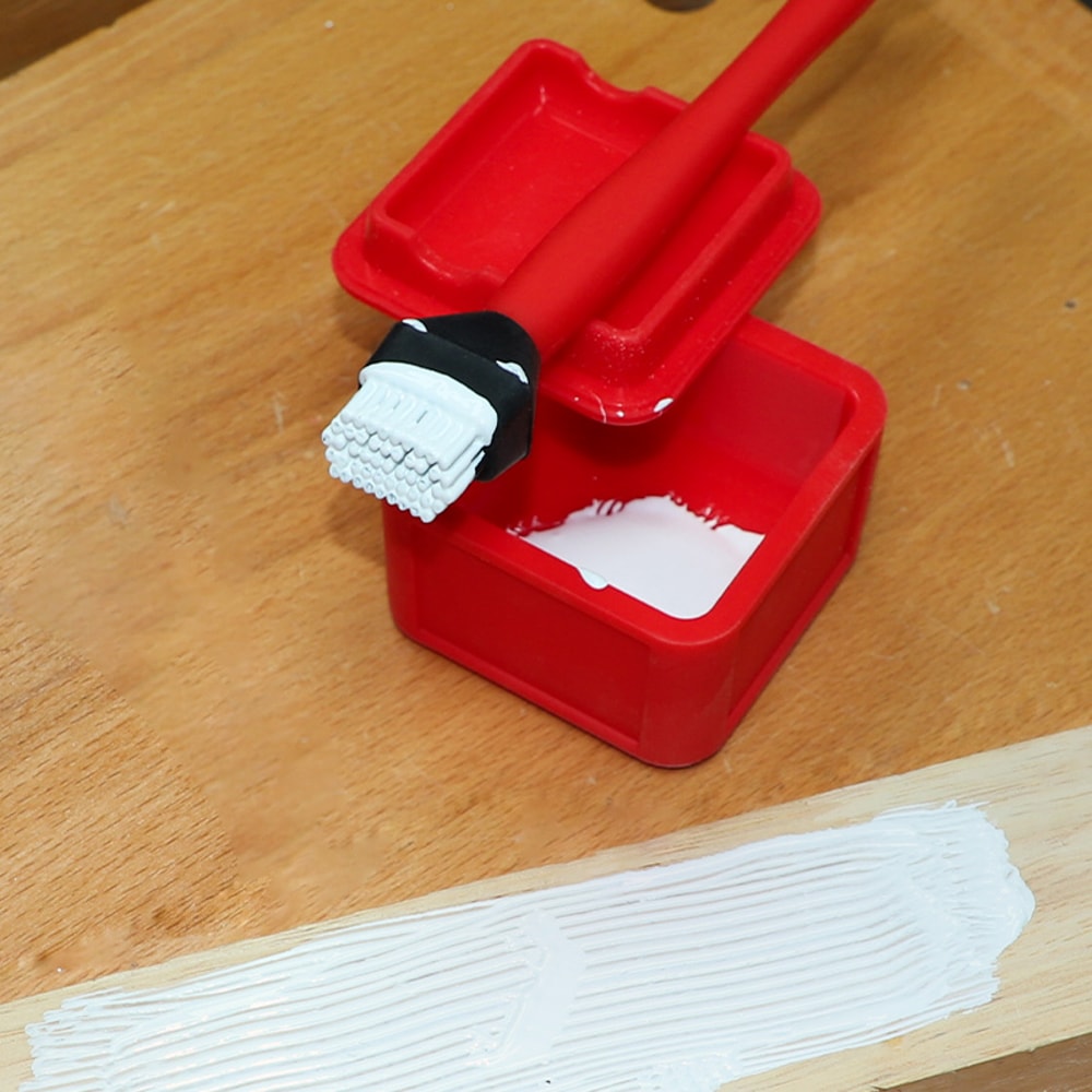 Portable DIY Silicone Glue Brush Kit for Woodworking, Sealable Lid Glue Applicator Set