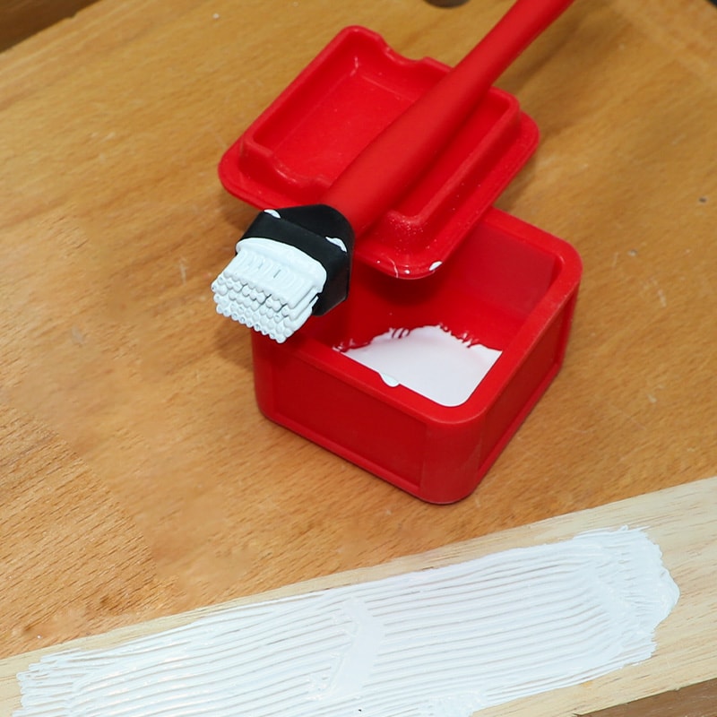 Portable DIY Silicone Glue Brush Kit for Woodworking, Sealable Lid Glue Applicator Set