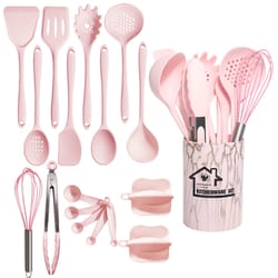 practical silicone kitchenware set, turner spatula measuring spoon, food grade cookware utensils