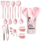 Practical Silicone Kitchenware Set Turner Spatula Measuring Spoon Food Grade Cookware Utensils 0