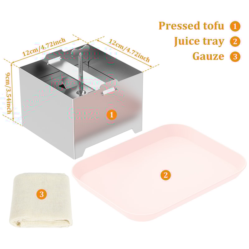 Homemade Tofu Mold Kit, Tofu Press Mould, Food Grade Stainless Steel Cheese Maker