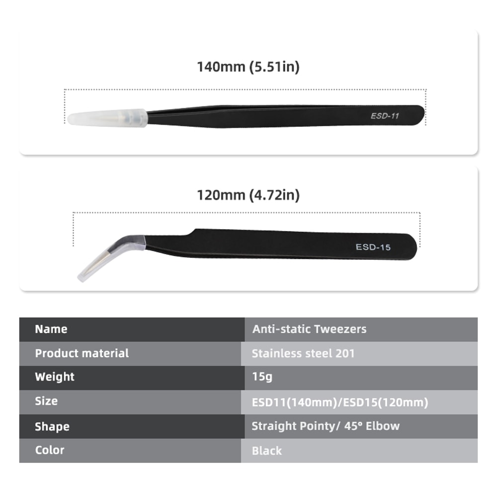 Precision Stainless Forceps Curved Straight Tweezers For Motherboard Repair IPad Repair 1