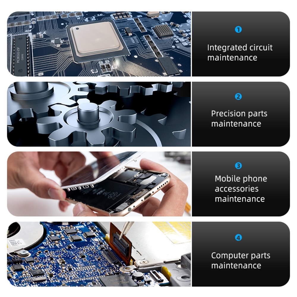 Precision Stainless Forceps Curved Straight Tweezers For Motherboard Repair IPad Repair 2