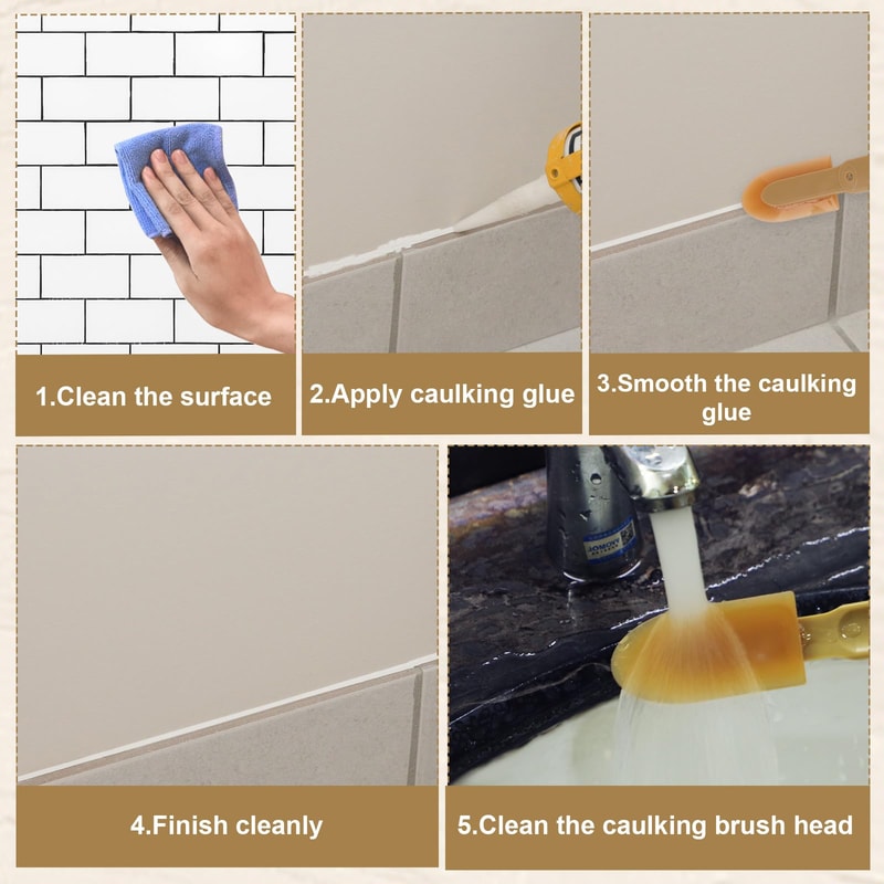 Extended Length Rubber Spatula Caulking Tool for Silicone Sealant