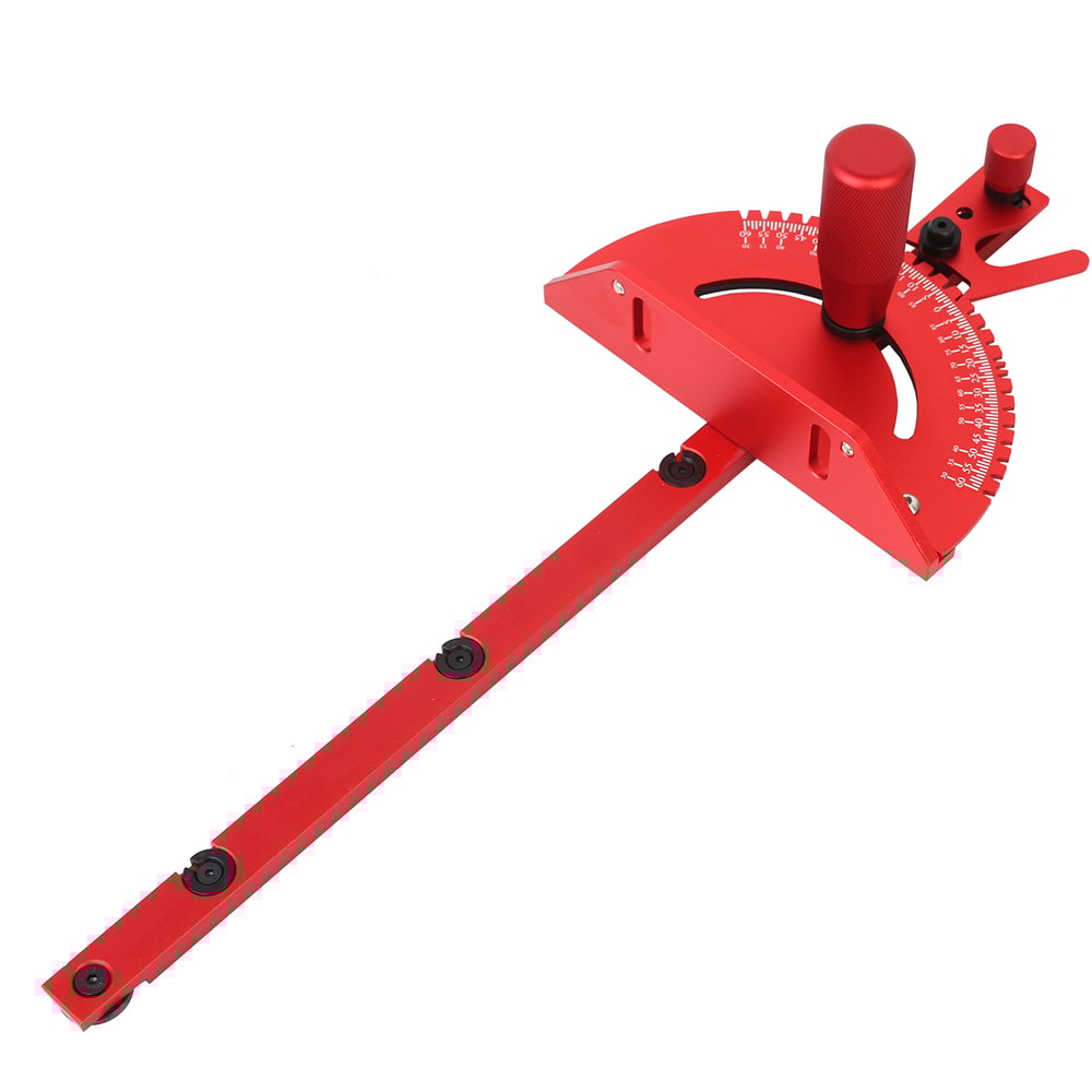 Aluminum Alloy Red Miter Gauge Handle for Table Saw, Router and Miter Gauge Sawing Assembly Ruler, Woodworking Tools