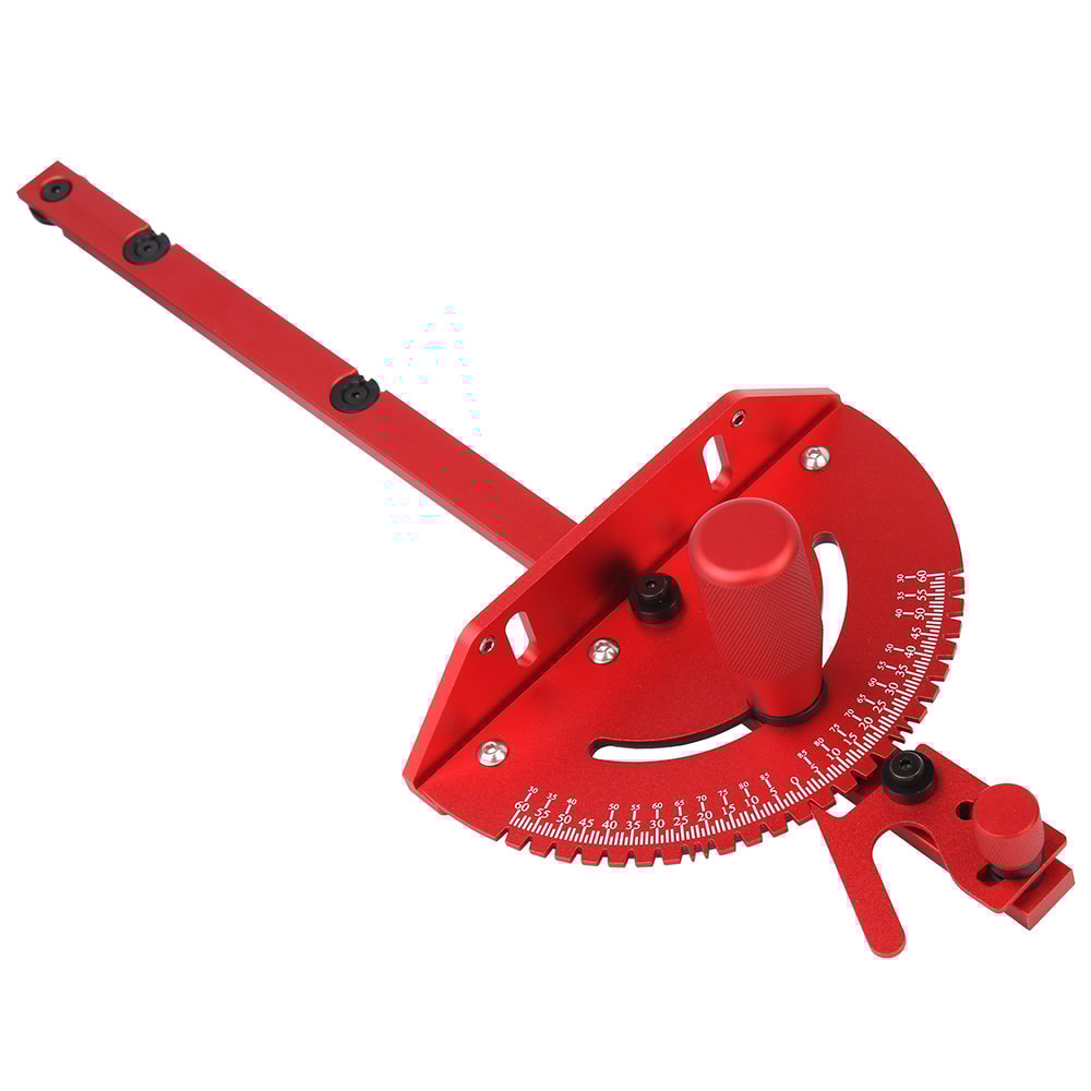 Aluminum Alloy Red Miter Gauge Handle for Table Saw, Router and Miter Gauge Sawing Assembly Ruler, Woodworking Tools