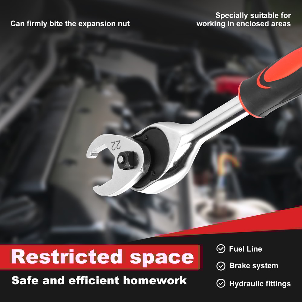 Dual Purpose Wrenches Tool Kit Flare Nut Wrench Set Crowfoot Wrench Set With Rack Horn 4