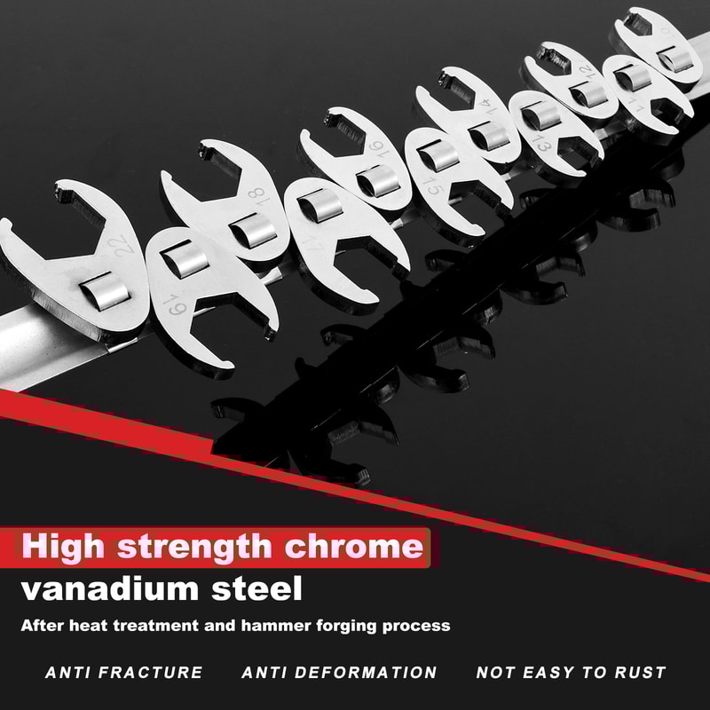 Dual Purpose Wrenches Tool Kit Flare Nut Wrench Set Crowfoot Wrench Set With Rack Horn 5