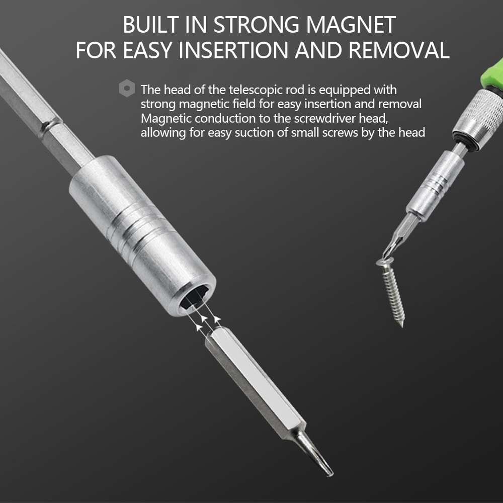 Precision Magnetic Manual Screwdriver Kit, Multifunctional Bits Set for Laptop Phone Repair