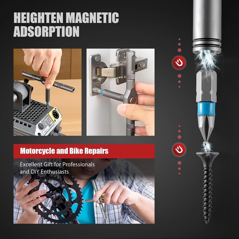 Mini Repair Tool Kit, Multifunction Ratchet Screwdriver Set with Multi Magnetic Bits for Desk & Household