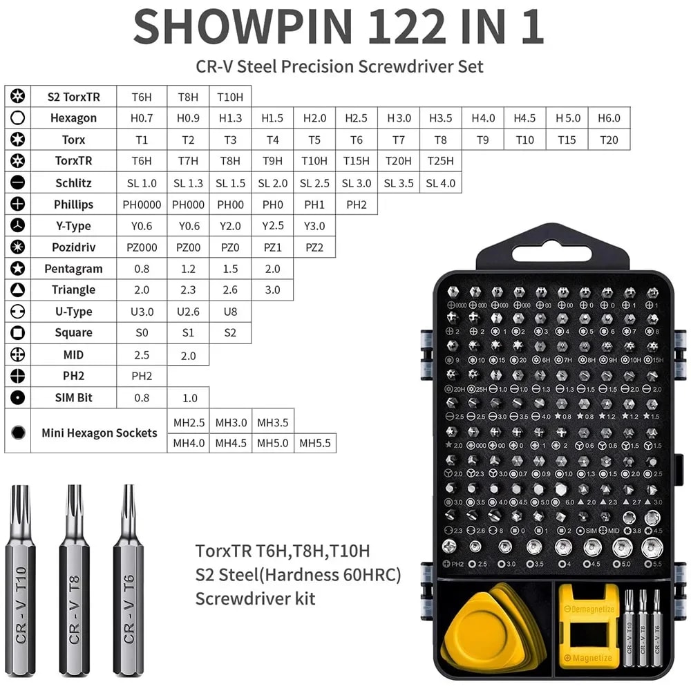 Laptop Screwdriver Kit Precision Computer Repair Kit Magnetic Small Impact Screwdriver Set With Cas 4