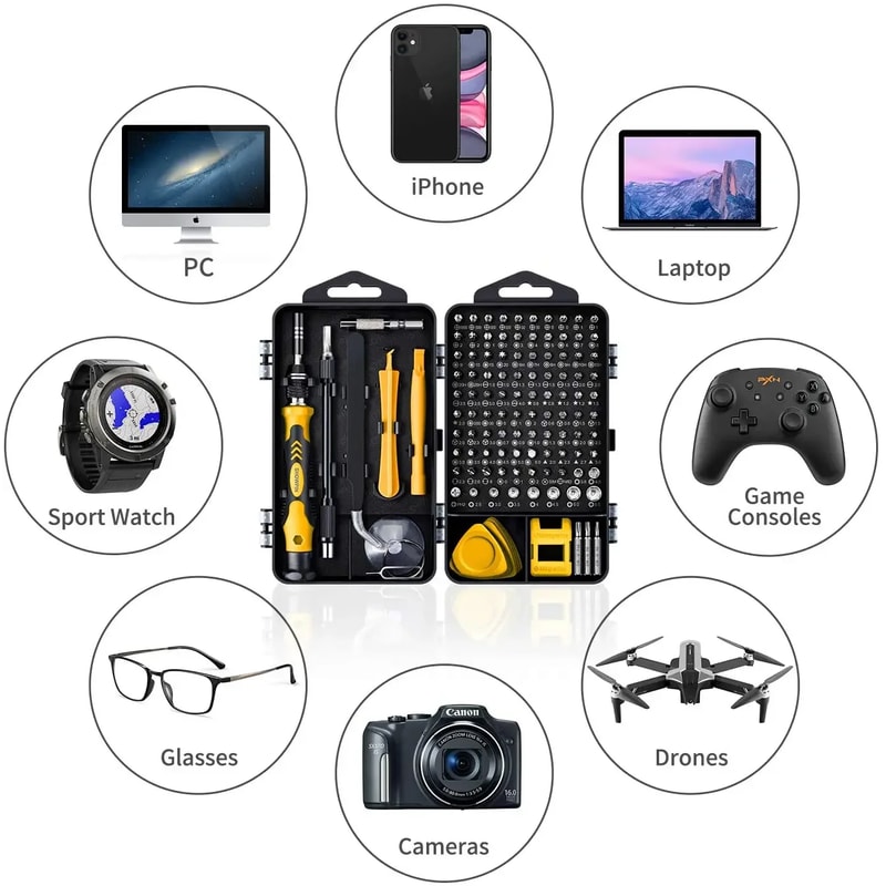 Laptop Screwdriver Kit Precision Computer Repair Kit Magnetic Small Impact Screwdriver Set With Cas 5