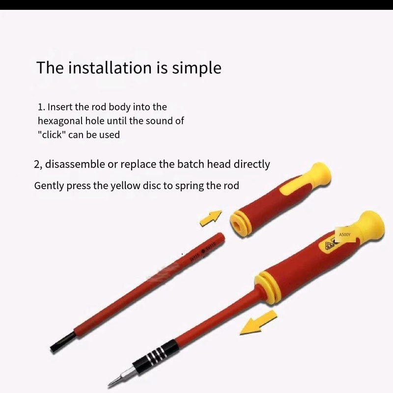 Anti-Electric Insulated Screwdriver Set for Home, Mobile Phone Repair, Electrician Special-Shaped Tools
