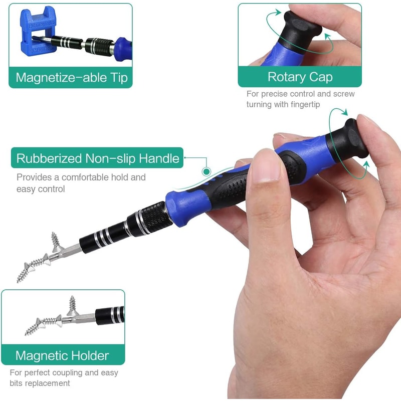 Magnetic Screwdriver Set Repair Tool Kit With Torx Phillips Hex Bits For IPhone Xiaomi Jewelry PC