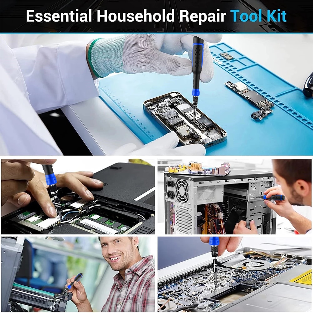 Magnetic Screwdriver Set With Torx Phillips Hex Bits For IPhones Xiaomi Watches PCs 3