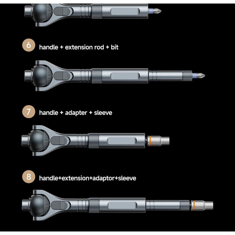 Mini Repair Tool Kit With MultiMagnetic Bits Multifunction Ratchet Screwdriver Set For IPhone PC Ho 3