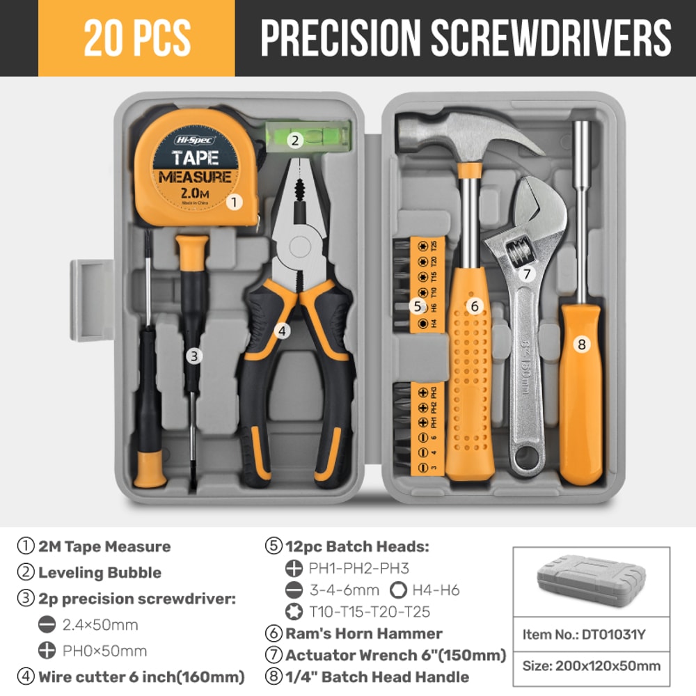 Compact DIY Hand Tool Kit Precision Screwdriver Set For Household Improvement Repairs 2