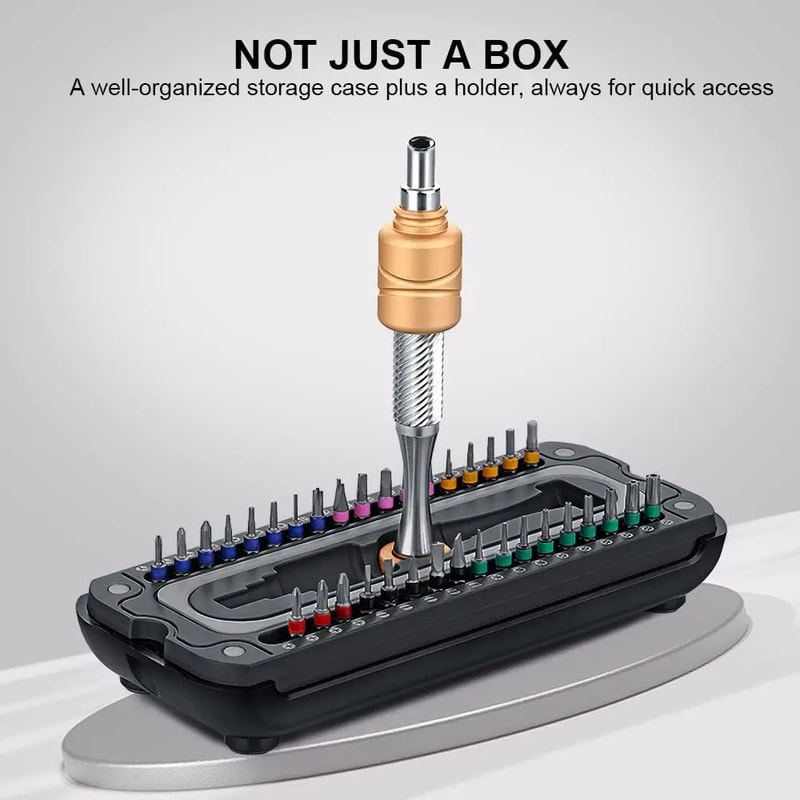 Screwdriver Set with Magnetic Steel Torx, Phillips Bits, Low Gravity Handle for PC, iPhone Repairs