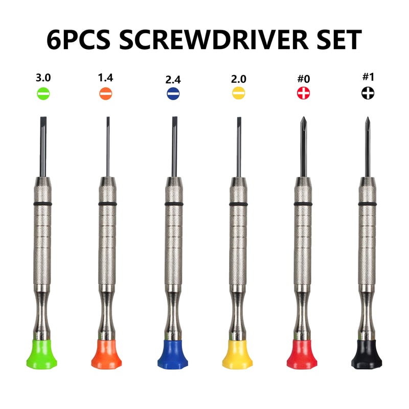 Precision Screwdrivers Set for Glasses, Watches, and Electronics – Head and Phillips Micro-Head Mini Tools