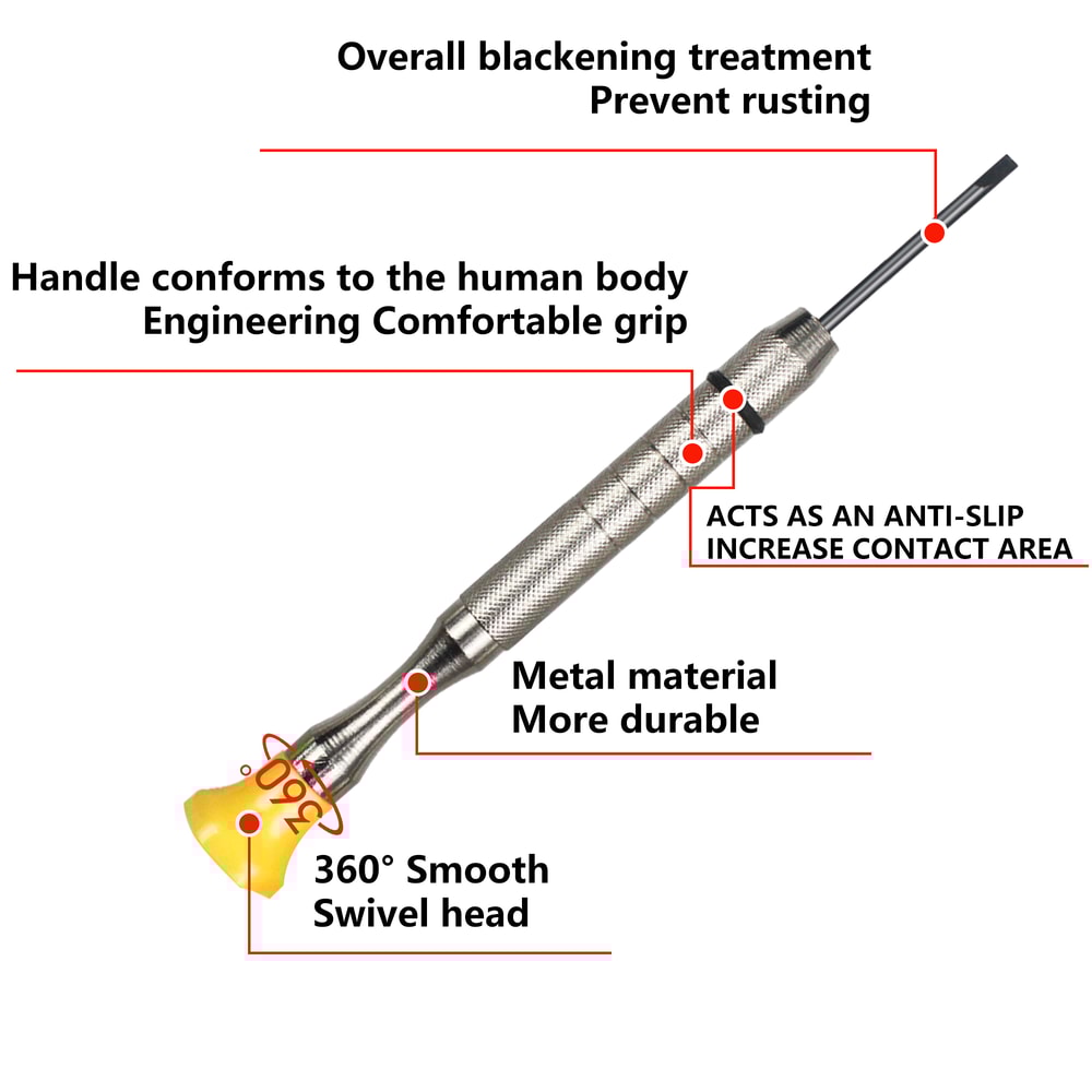 Precision Screwdrivers Set for Glasses, Watches, and Electronics – Head and Phillips Micro-Head Mini Tools