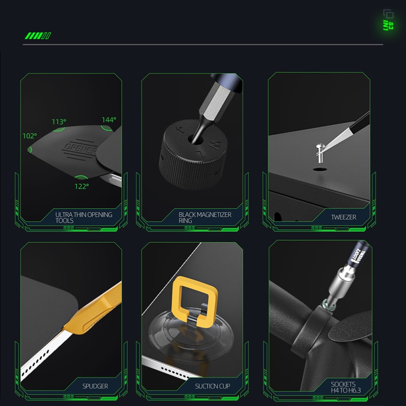 Mobile Phone Tablet Repair Screwdriver Set Magnetic CRV Bits With Aluminum Alloy Handle 4