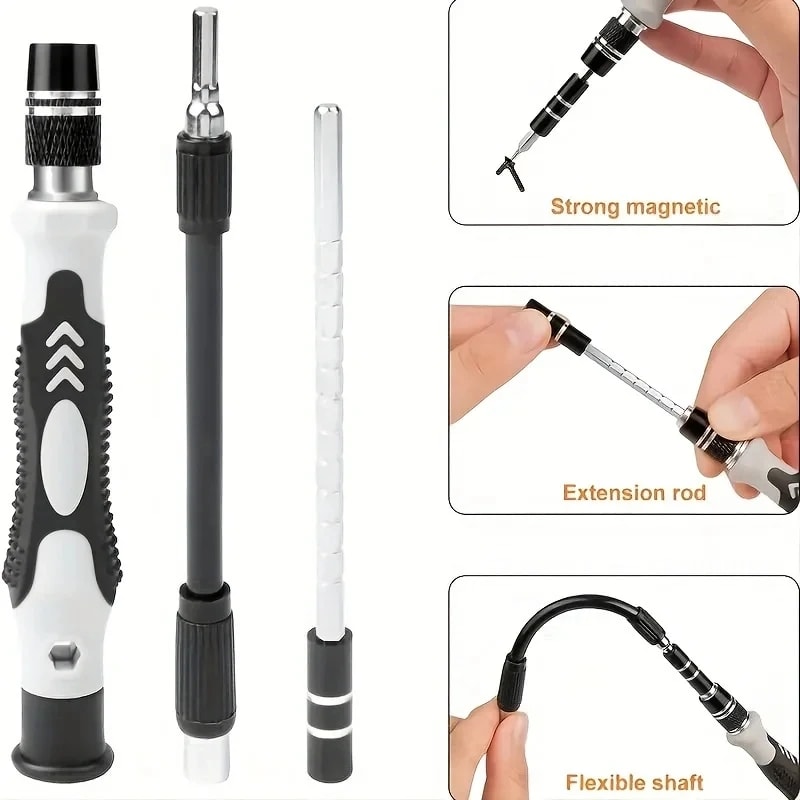 Professional Magnetic Mini Screw Nuts Bits Kit for Multifunctional Household Repairs