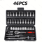 Car Tool Kit, Bit Socket Wrench Set, Drive Socket Set Ratchet Wrench